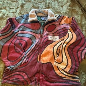 Unisex Ryoko Rain Jacket with Abstract Design